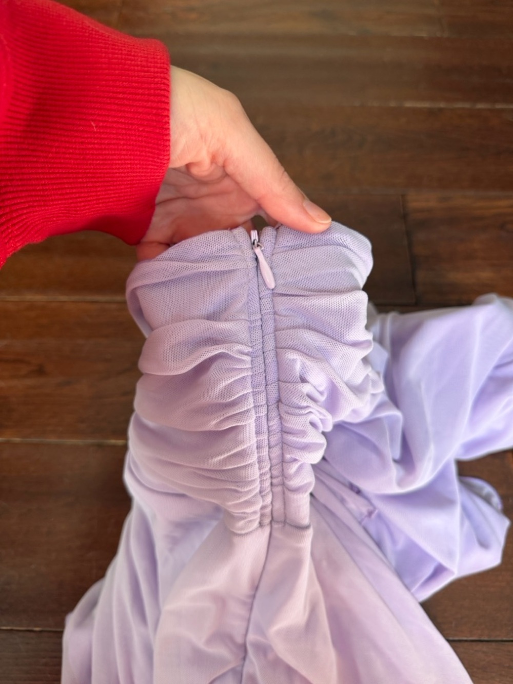 Lavender Ruffled Mini Skirt - Picture 6 of 8